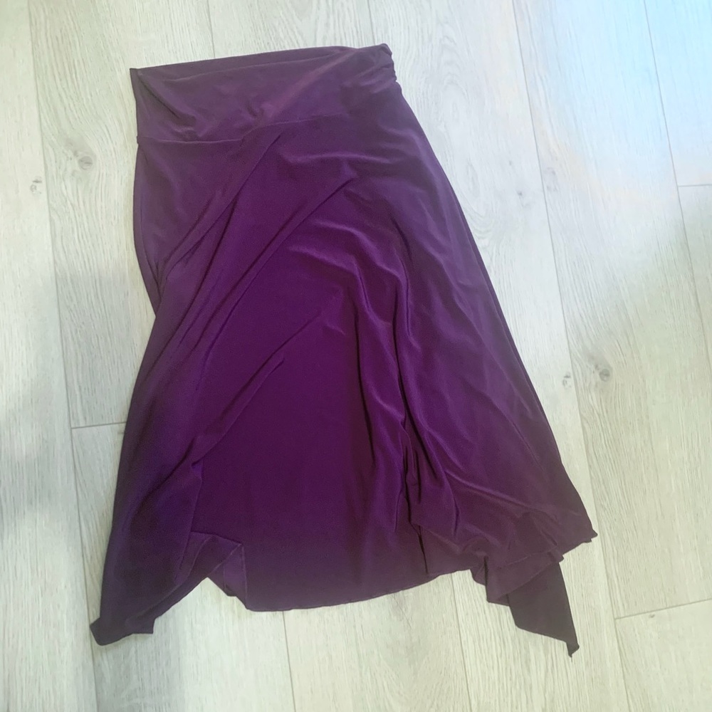 Purple/Violet asymmetrical tango dance skirt